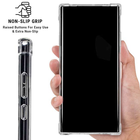 Coral Diagonal Split Galaxy S25 Ultra Clear Case